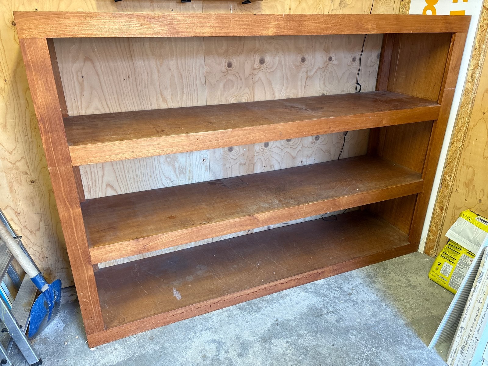 Houten open kast h=140 d=50 b=200 gebruikt, Ophalen, Met plank(en), Gebruikt, 100 tot 150 cm