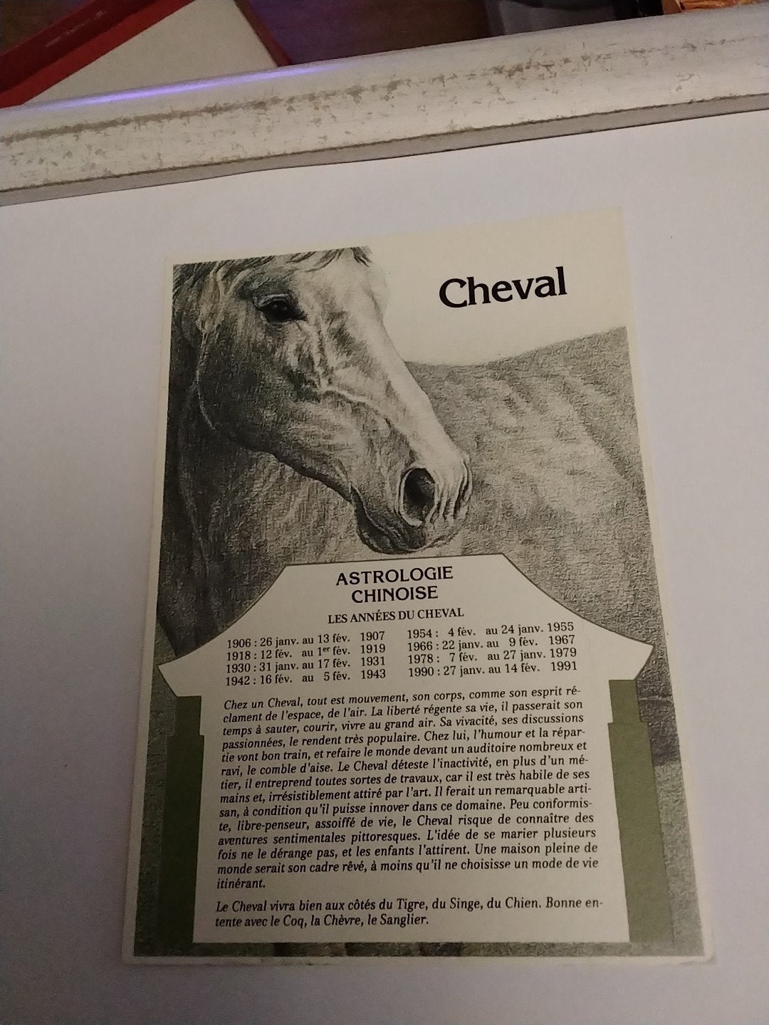 CHEVAL. ASTROLOGIE CHINOISE, Ophalen of Verzenden