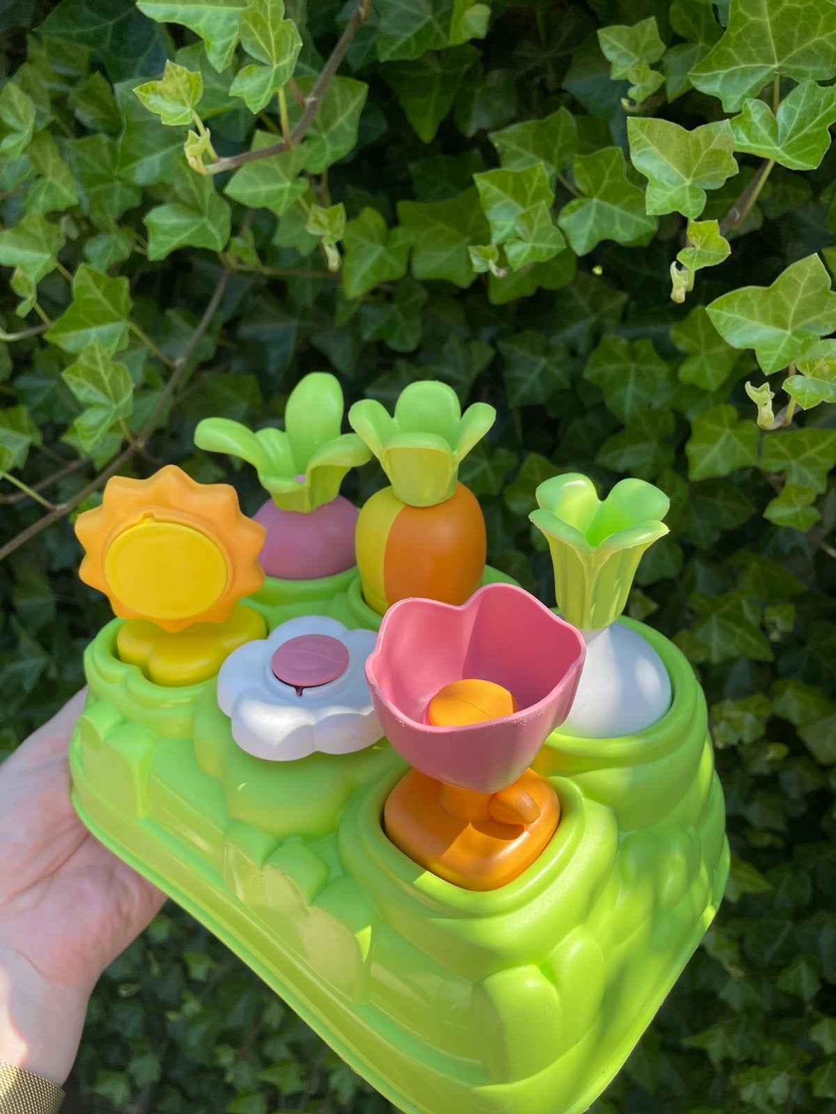 Baby speelgoed: Vrolijke tuin met pop-up groenten moestuin, Ophalen of Verzenden, Zo goed als nieuw, Overige typen