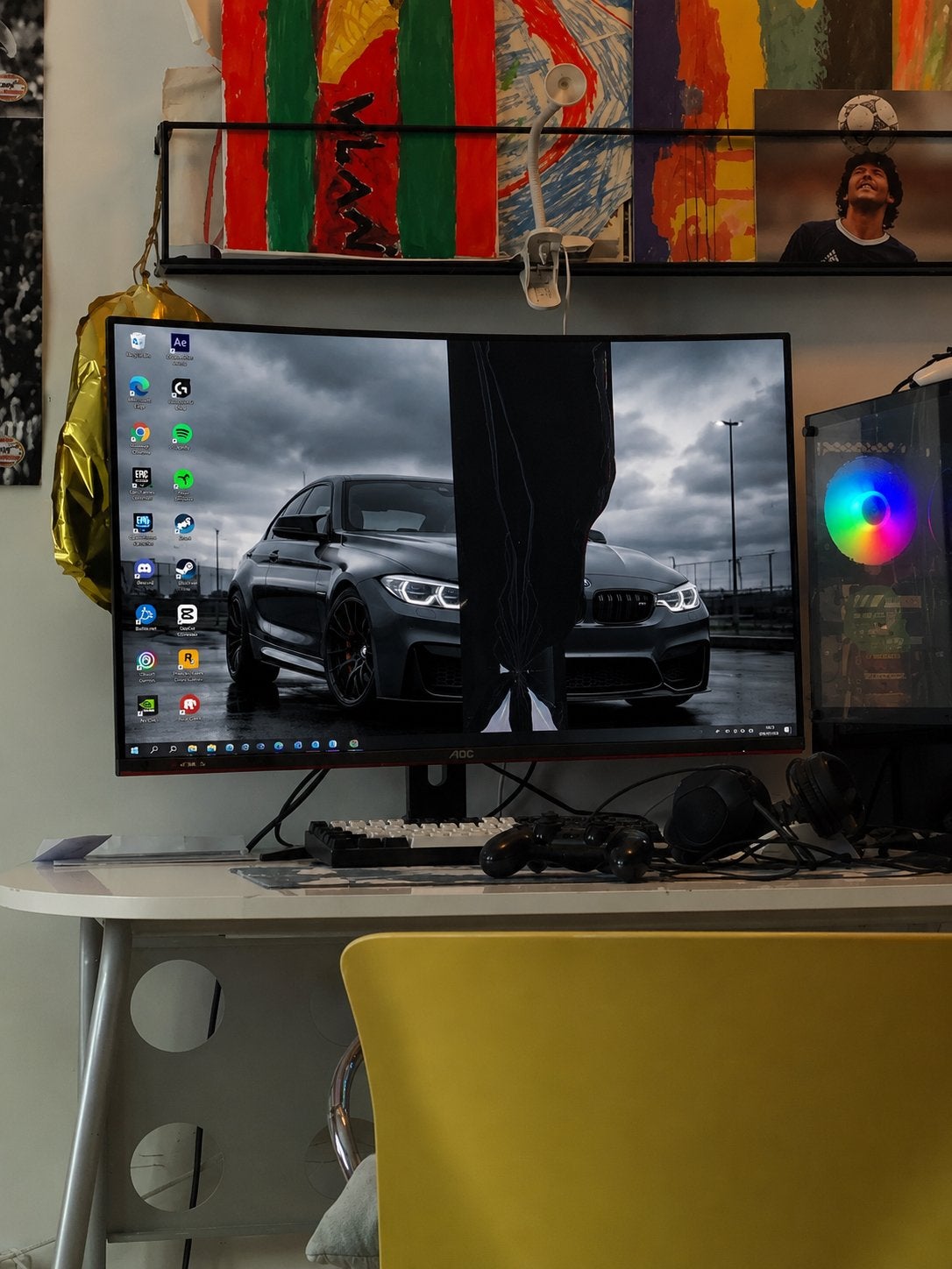 Defecte monitor AOC, Computers en Software, Desktop Pc's, Ophalen, Niet werkend, Gaming