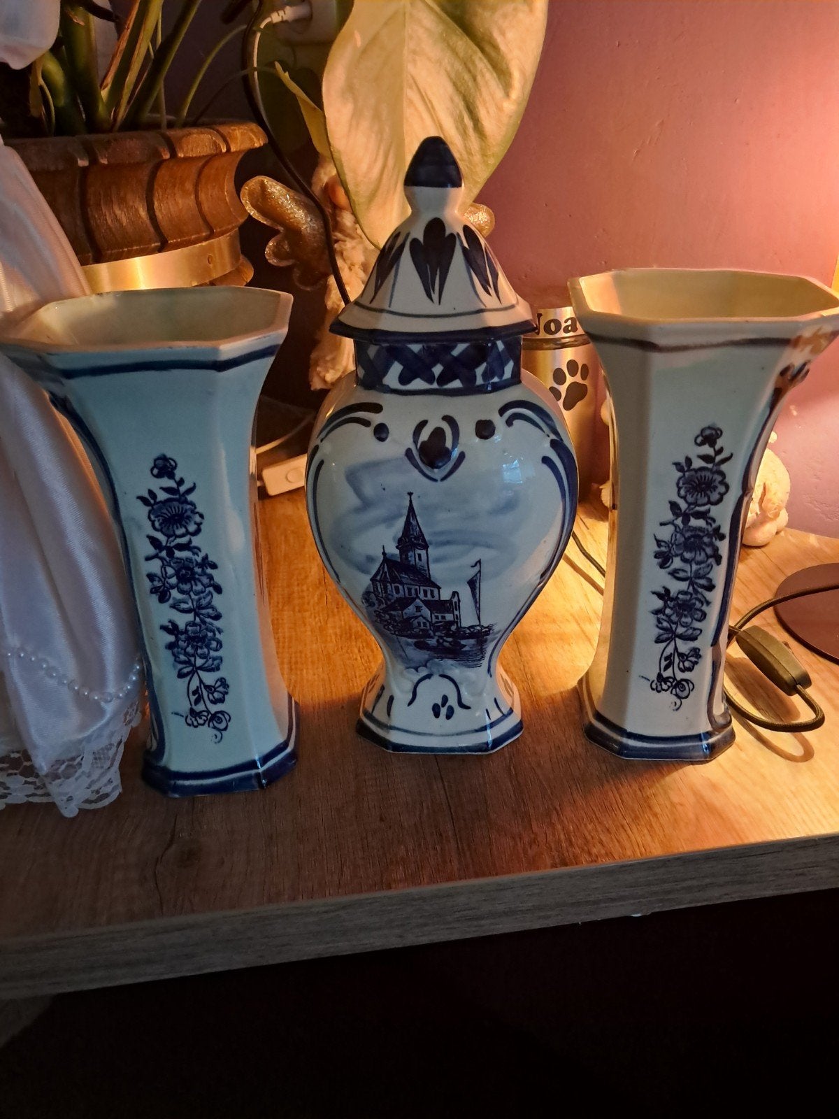 Delfts Blauw Vazen en Pot - Set van 3, Ophalen of Verzenden