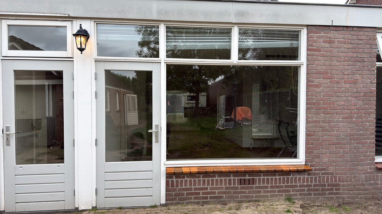 Kozijn incl 4 ruiten en achterdeur, Ophalen, Deurkozijn, 225 cm of meer, Zo goed als nieuw
