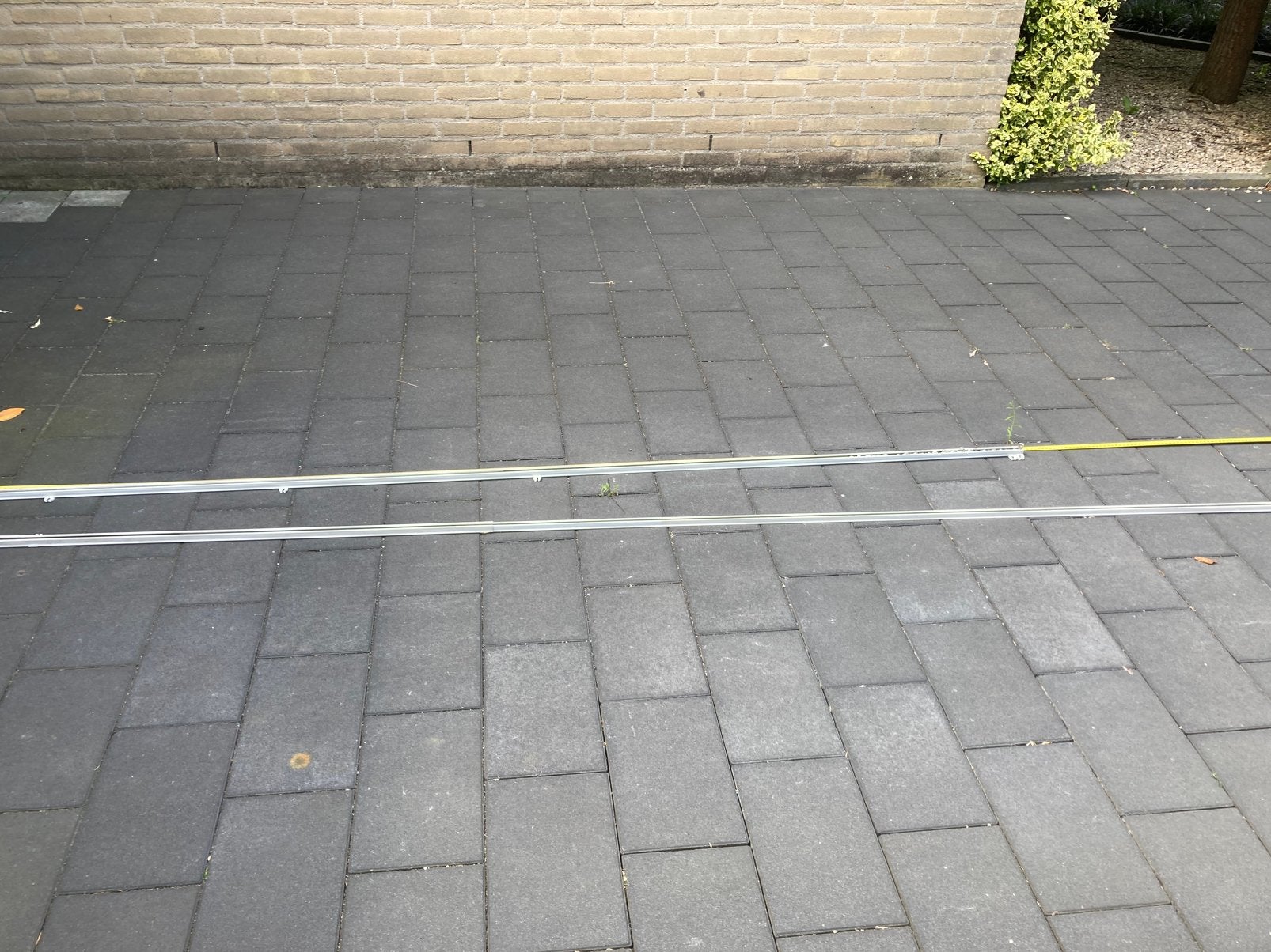 2 rechte gordijnrails, Ophalen, Gebruikt