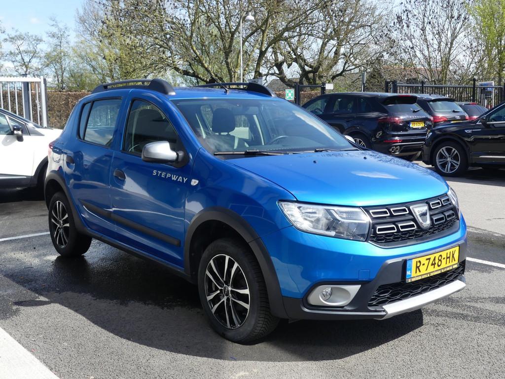 Dacia Sandero 0.9 TCe SL Stepway Automaat Hoge instap Airco, Auto's, Dacia, 898 cc, Stof, Euro 6, Blauw