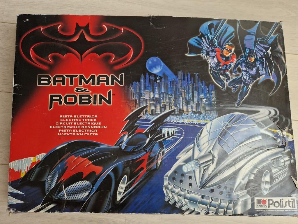 1997 batman and robin racing track racebaan elektrische, Ophalen of Verzenden