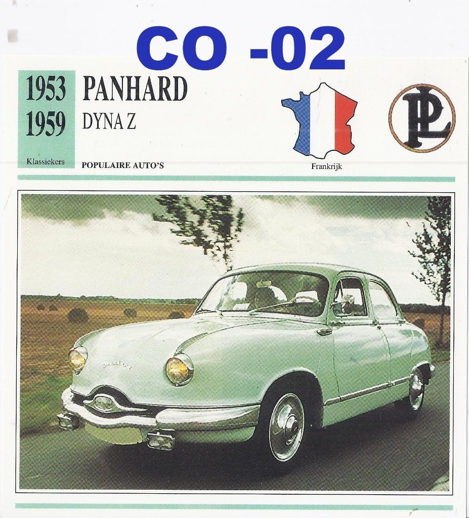 CO-02 Autokaart Panhard Dyna Z, Ophalen of Verzenden, Zo goed als nieuw, Auto's