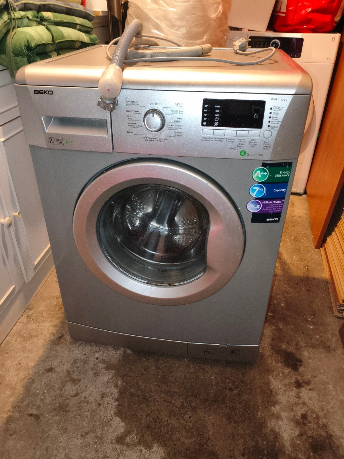 Wasmachine en droger, Ophalen, Minder dan 85 cm, Zo goed als nieuw, 1200 tot 1600 toeren
