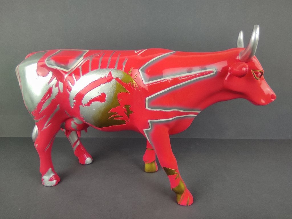 CowParade / Cow Parade Koe "Vach’room Graffiti" LARGE, Ophalen of Verzenden, Beeld, Meerkleurig, Handgemaakt