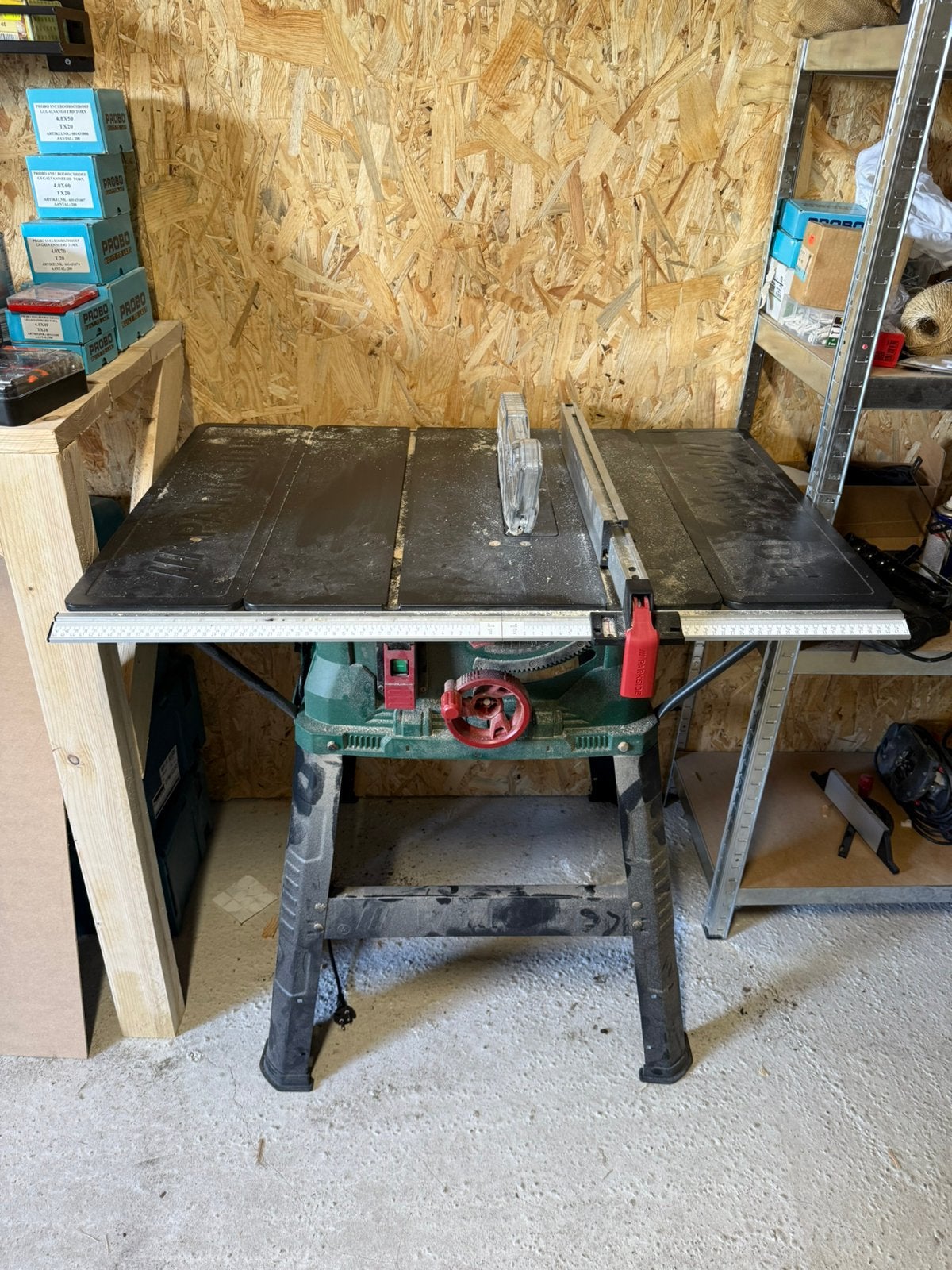 Parkside zaagtafel, Ophalen, Cirkelzaag, Zo goed als nieuw, 30 tot 70 mm