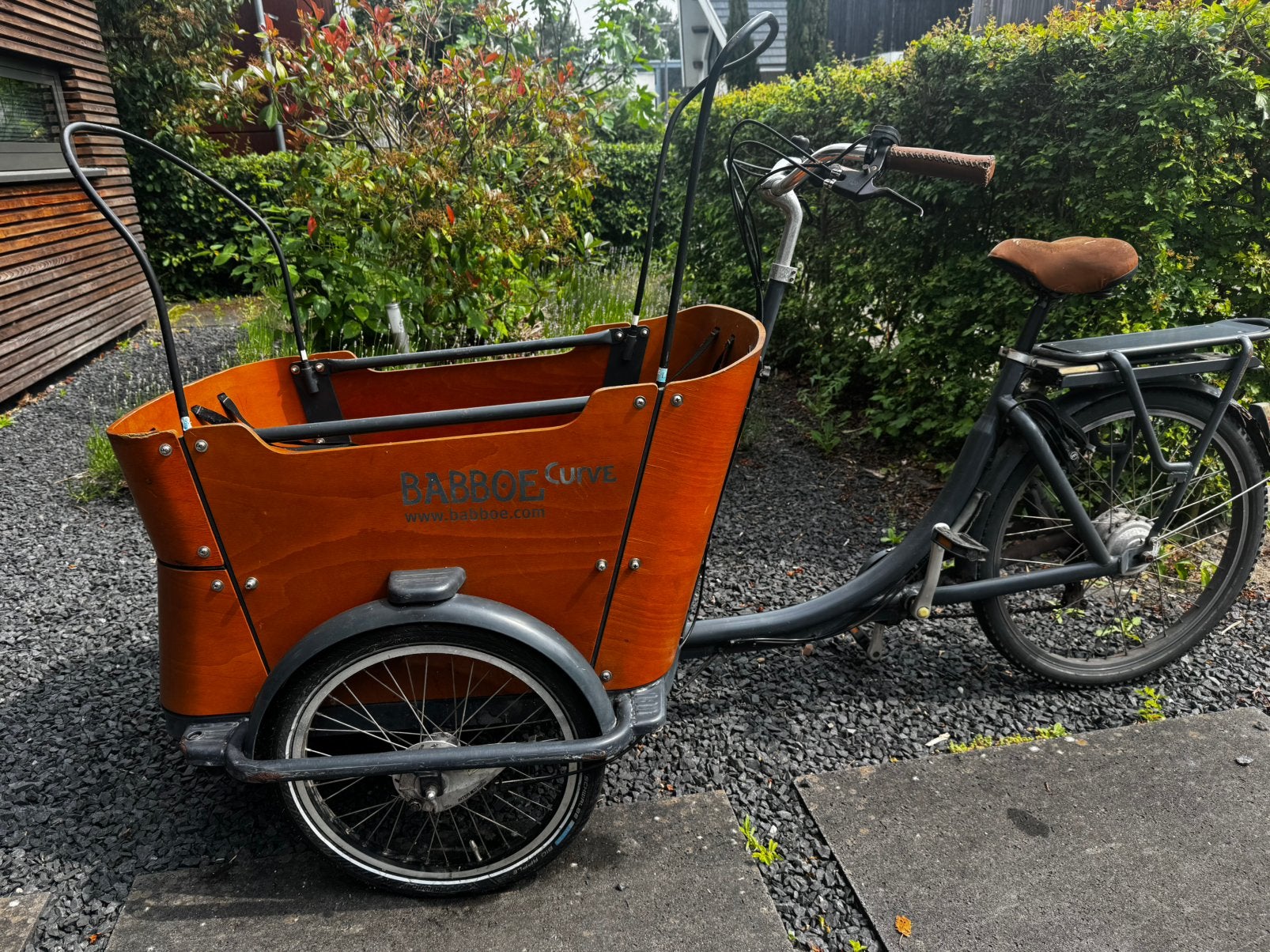 Babboe Curve bakfiets (electrisch), Fietsen en Brommers, Fietsen | Bakfietsen, Ophalen, Gebruikt, 4 kinderen of meer