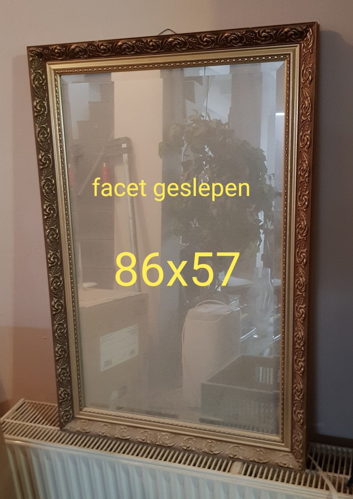 mooie grote spiegel, Huis en Inrichting, Woonaccessoires | Lijsten, Ophalen, Zo goed als nieuw, Hout