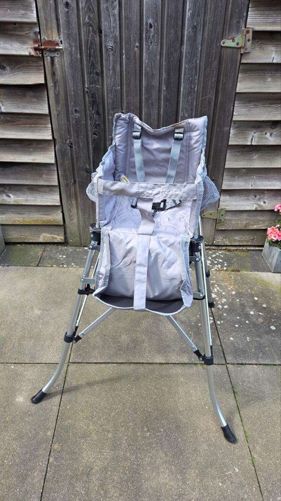 Opvouwbare Camping Kinderstoel - Ideaal voor Onderweg, Ophalen of Verzenden, Zo goed als nieuw, Inklapstoel, Gordel(s)