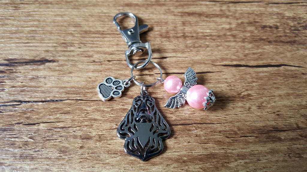 Tas/Sleutelhanger Cocker spaniël met beschermengeltje, Verzenden, Nieuw, Overige kleuren, Handtas