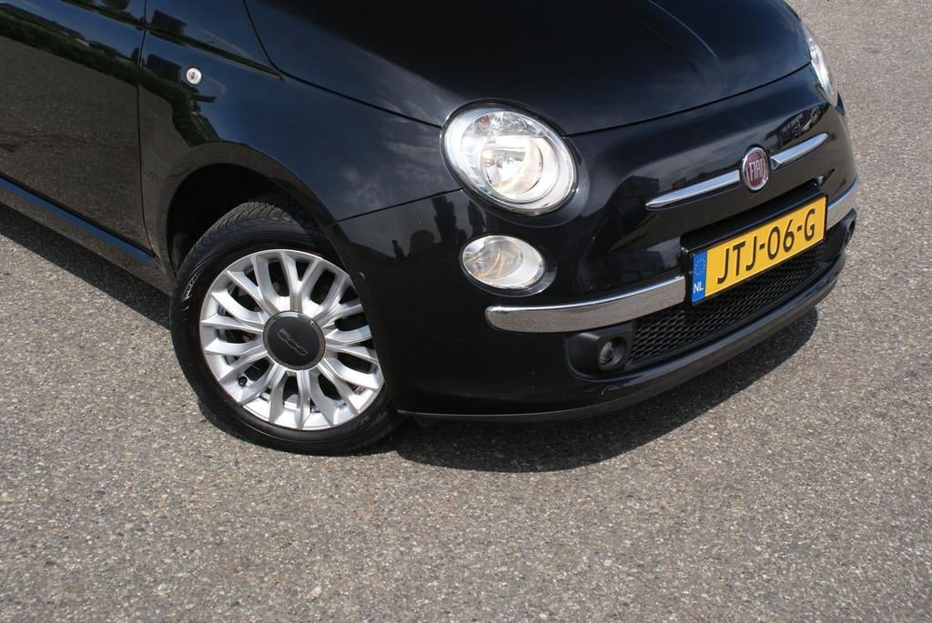 Fiat 500 C 1.2 Lounge | PDC | Airco | Lage km |, Stof, Gebruikt, 4 cilinders, Cabriolet
