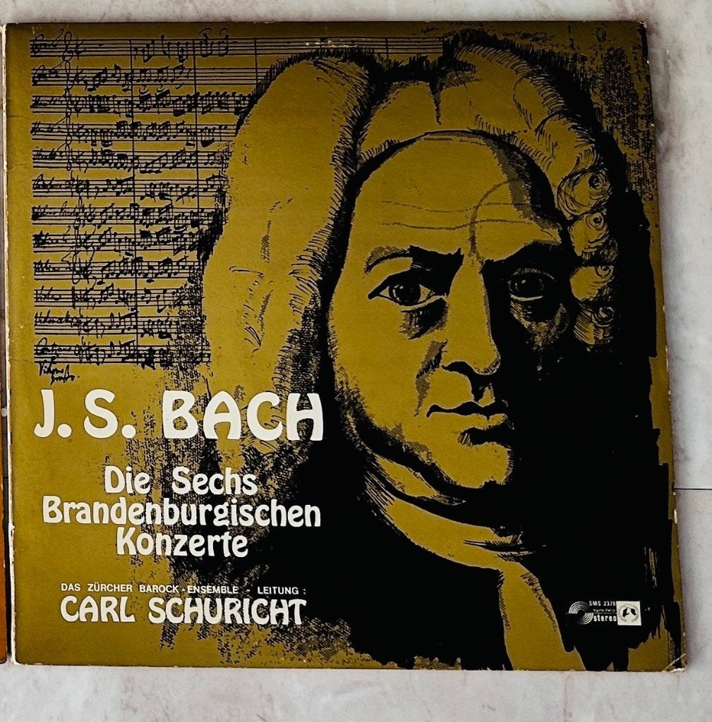 dubbel-LP BACH 6 Brandenburgse concerten Vinyl Elpee, Ophalen, Gebruikt, Beschermende buitenhoes, Dubbel-LP