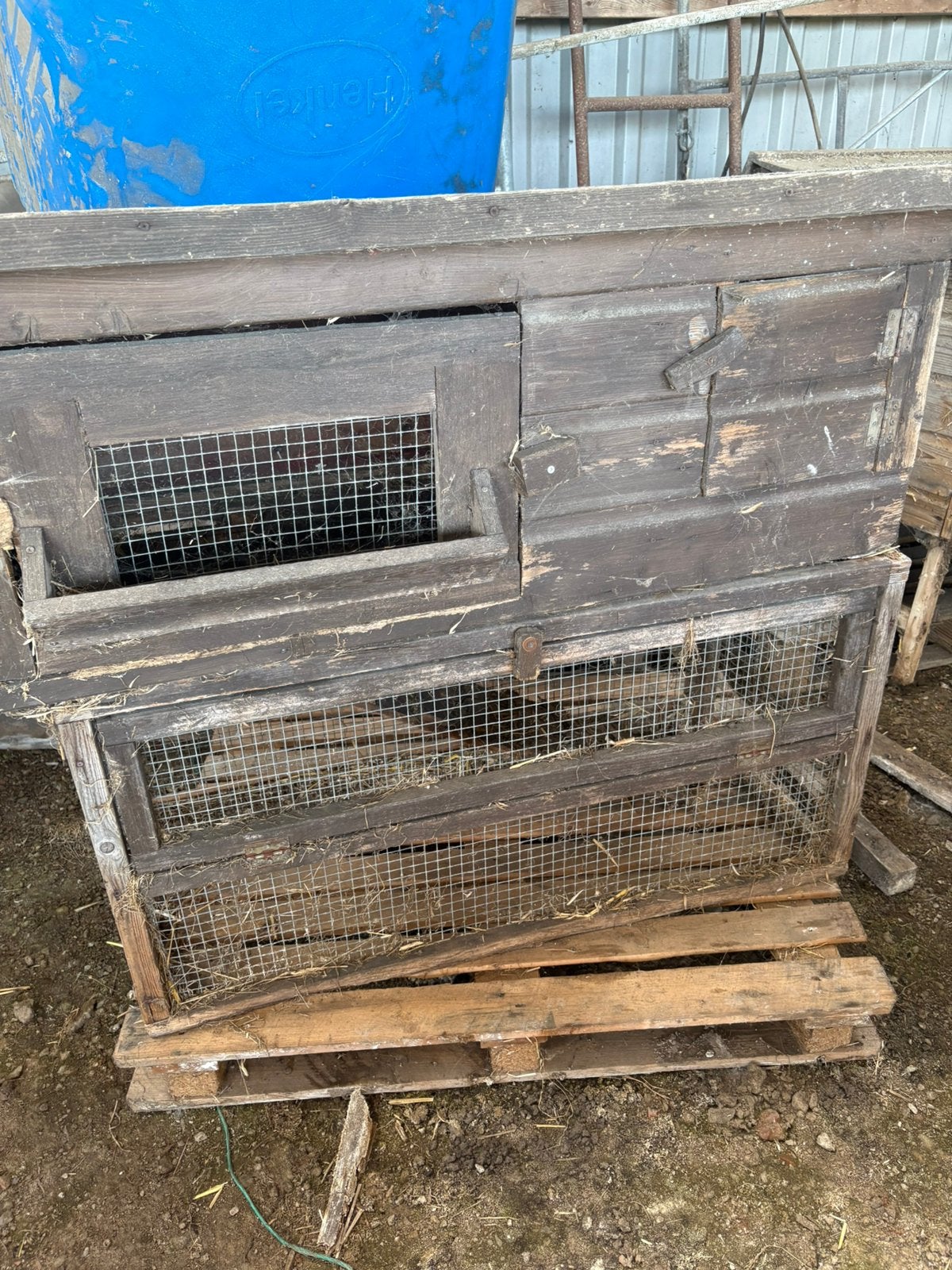 Konijnenhok/kippenhok te koop, 110 cm of meer, Ophalen of Verzenden, Zo goed als nieuw, 90 cm of meer