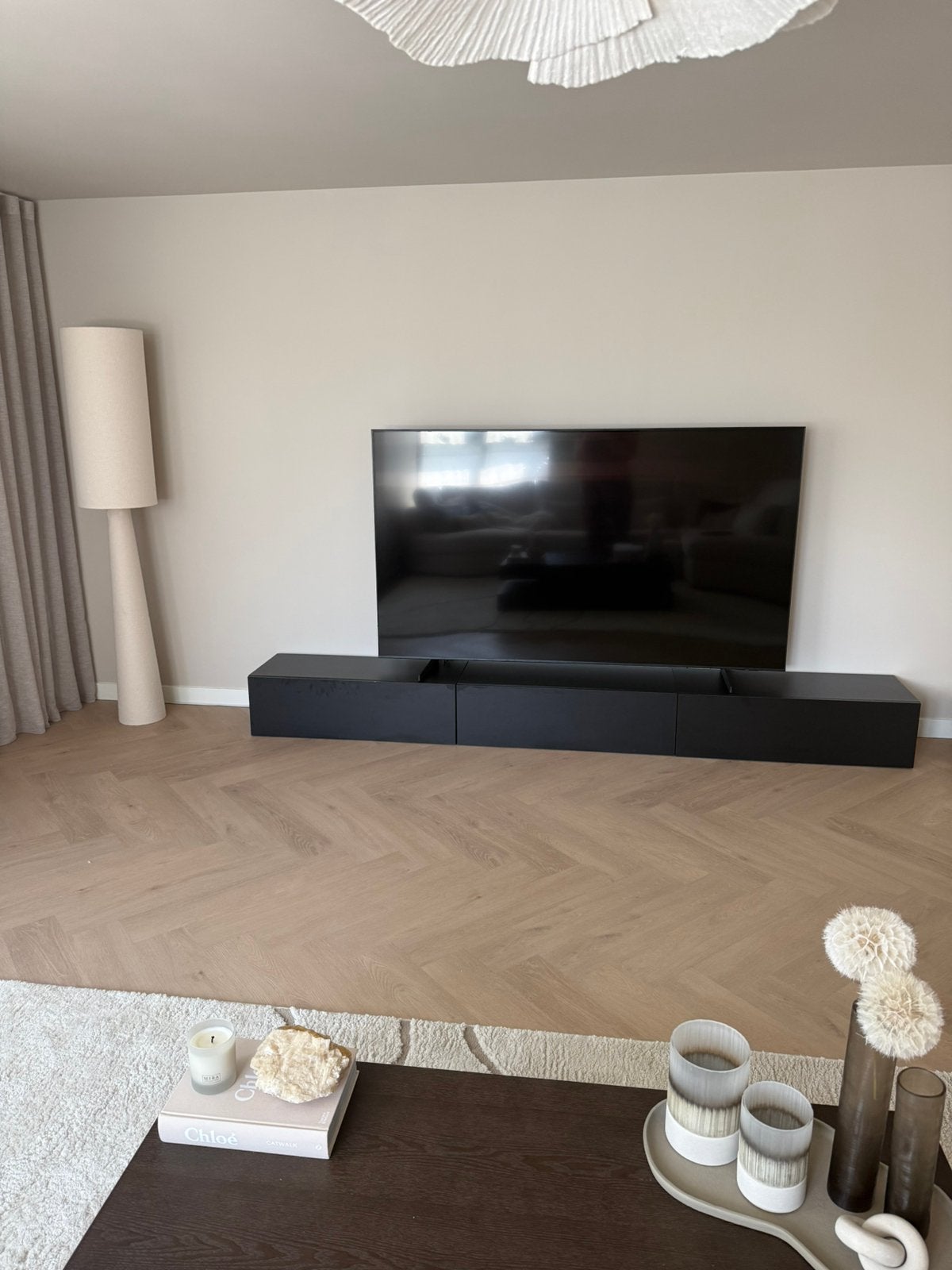 Zwarte tv meubel kast, Ophalen