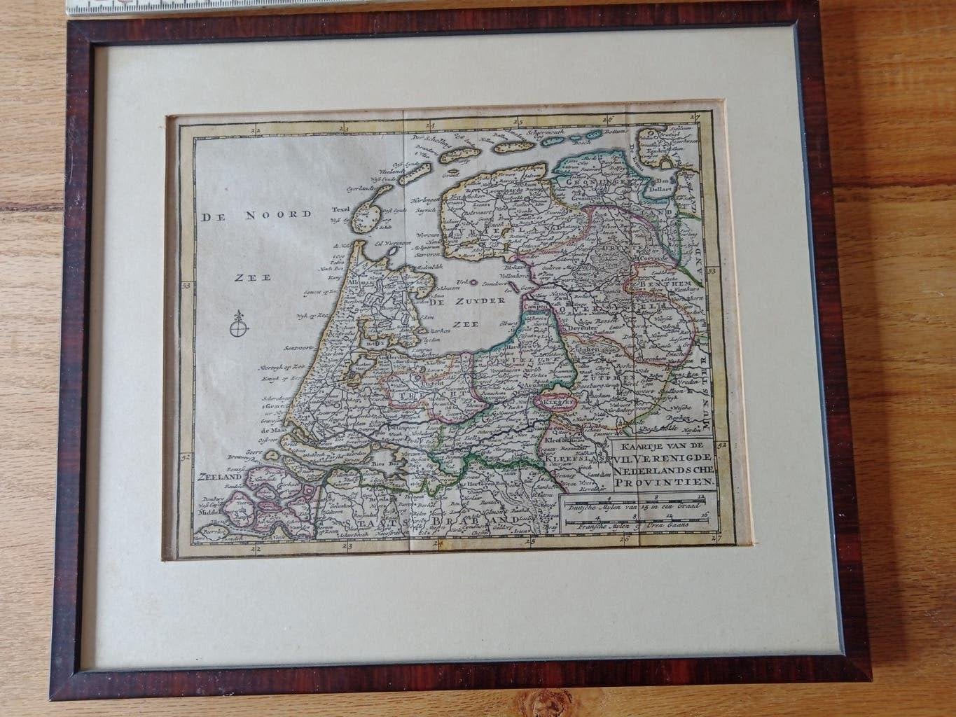 Kopergravure "Verenigde Nederlandsche Provincien, Ophalen of Verzenden, Gravure, 1700 - 1799