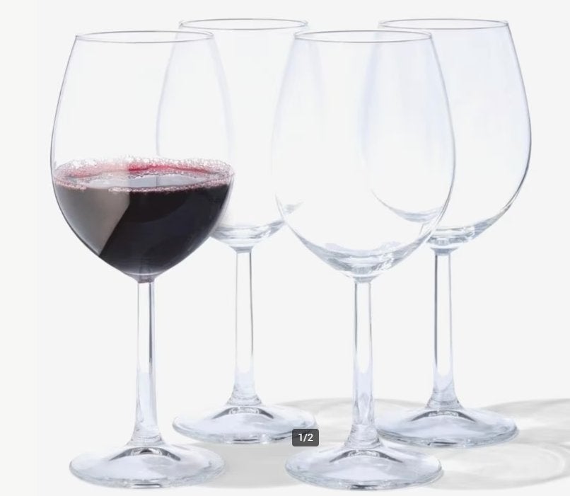 Hema Home collection rode wijnglazen, Ophalen of Verzenden, Nieuw, Overige typen
