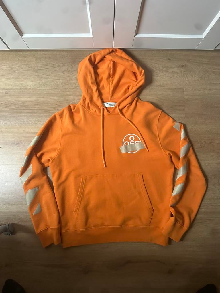 Off White hoodie, Kleding | Heren, Truien en Vesten, Ophalen of Verzenden, Zo goed als nieuw, Oranje