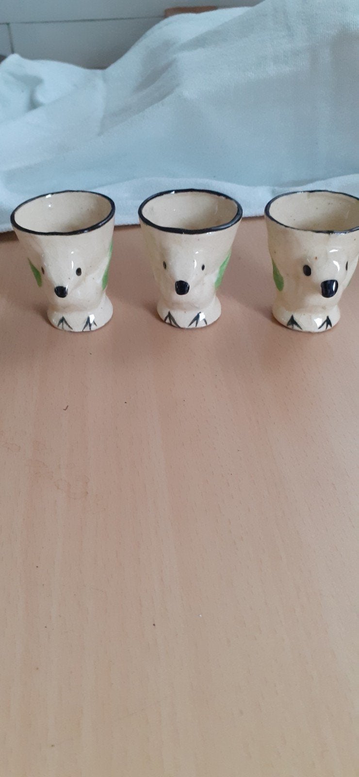 Set van 3 vintage eierdopjes 'Made in Japan', Ophalen of Verzenden