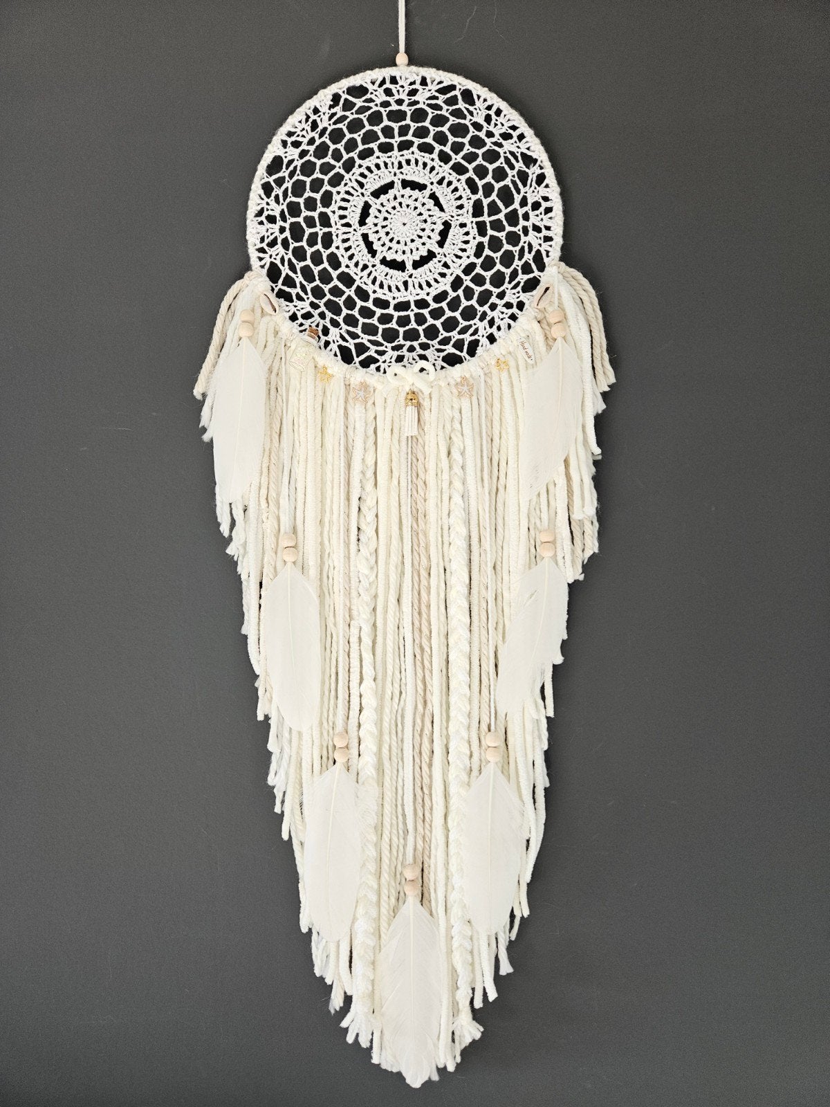 dromenvanger wit wandkleed muurhanger boho ibiza decoratie, Ophalen of Verzenden, Nieuw