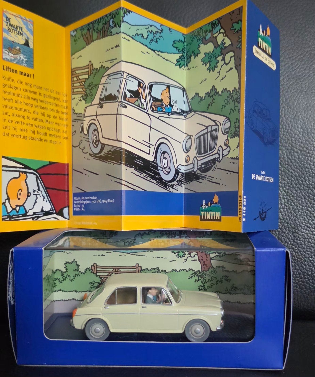 Kuifje auto MG 1100 uit De Zwarte Rotsen - Editions Atlas, Ophalen of Verzenden, Zo goed als nieuw