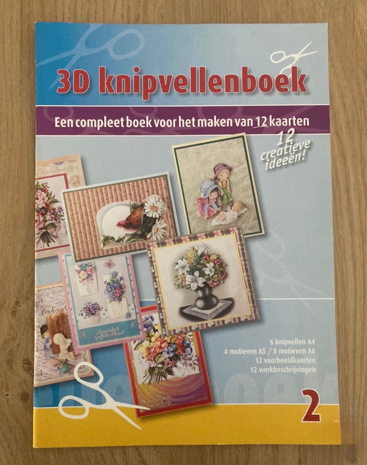 3D knipvellenboek, 12 plaatjes, Ophalen, Nieuw, Knipvel