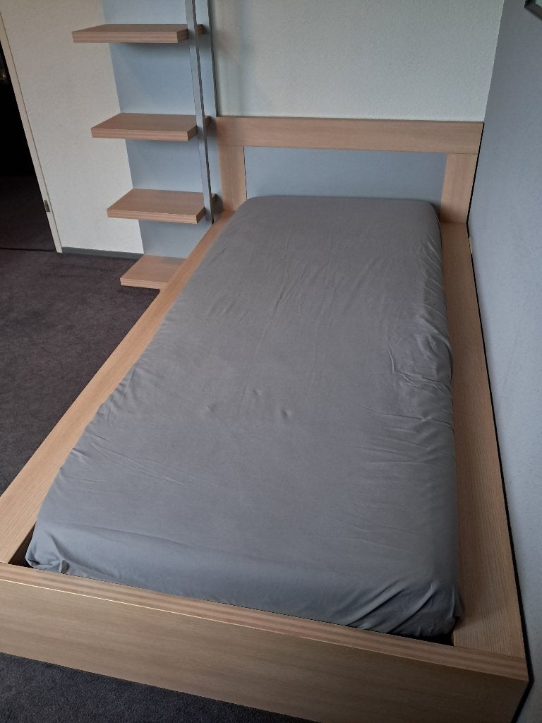 Tienerbed / kinderbed met 4 open kasten, Ophalen, Gebruikt, 180 cm of meer, 85 tot 100 cm