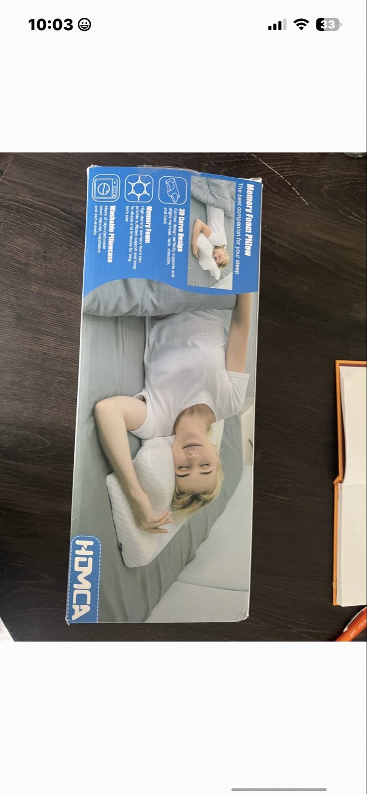 HOMCA Memory Foam Kussen - Orthopedisch Nek Kussen, Huis en Inrichting, Schuim, Eenpersoons, Wit, Ophalen of Verzenden
