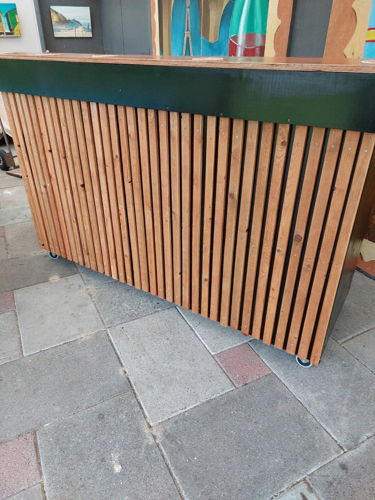 Mobiele bar met koelkast en vriesvak - 205x70x125cm, Ophalen