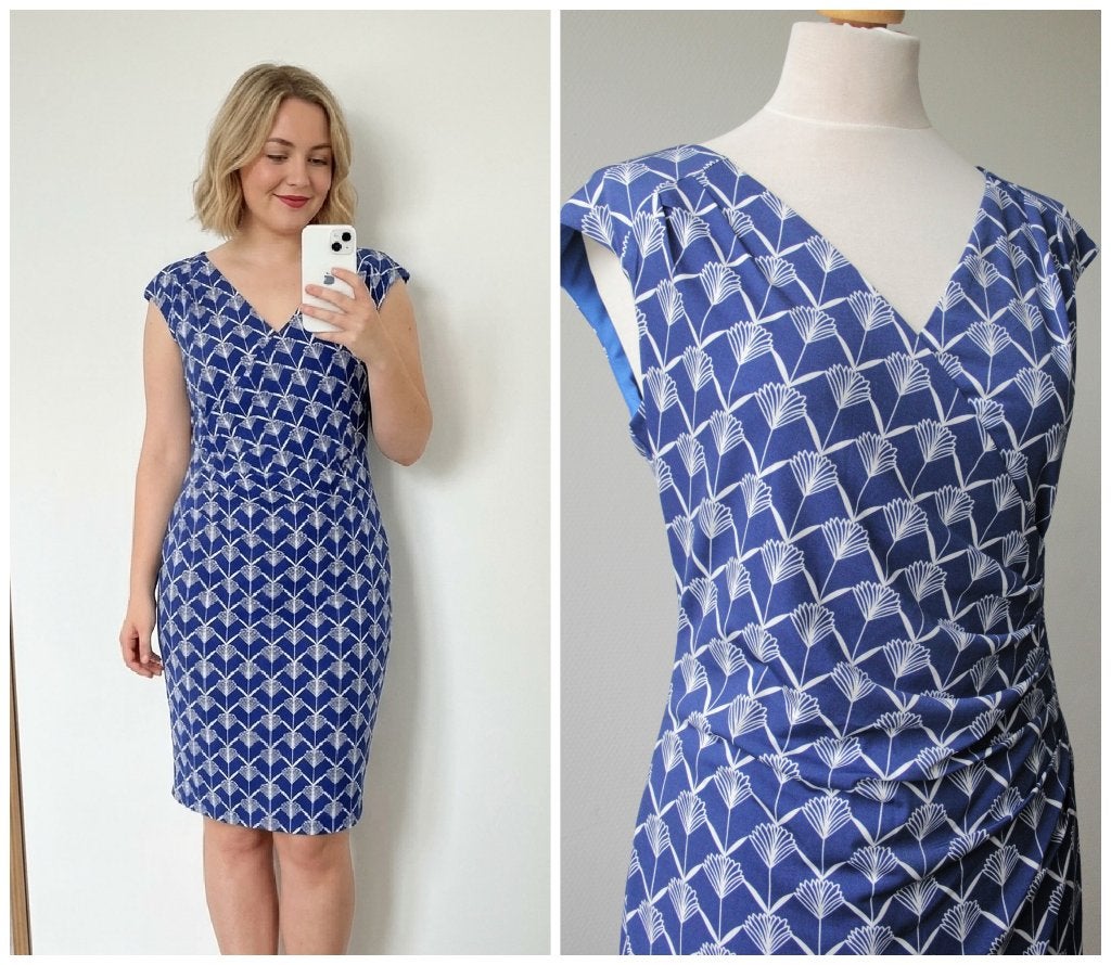 Smashed Lemon - hippe jurk blauw wit - maat 38, Maat 38/40 (M), Zo goed als nieuw, Smashed Lemon, Boven de knie