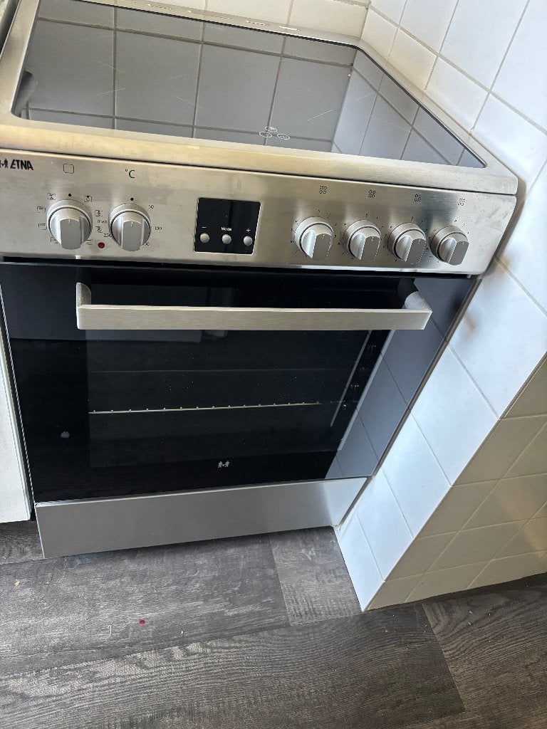 ETNA Inductie/elektrofornuis FIV760RVS, Ophalen, Gebruikt, 60 cm of meer, Grill