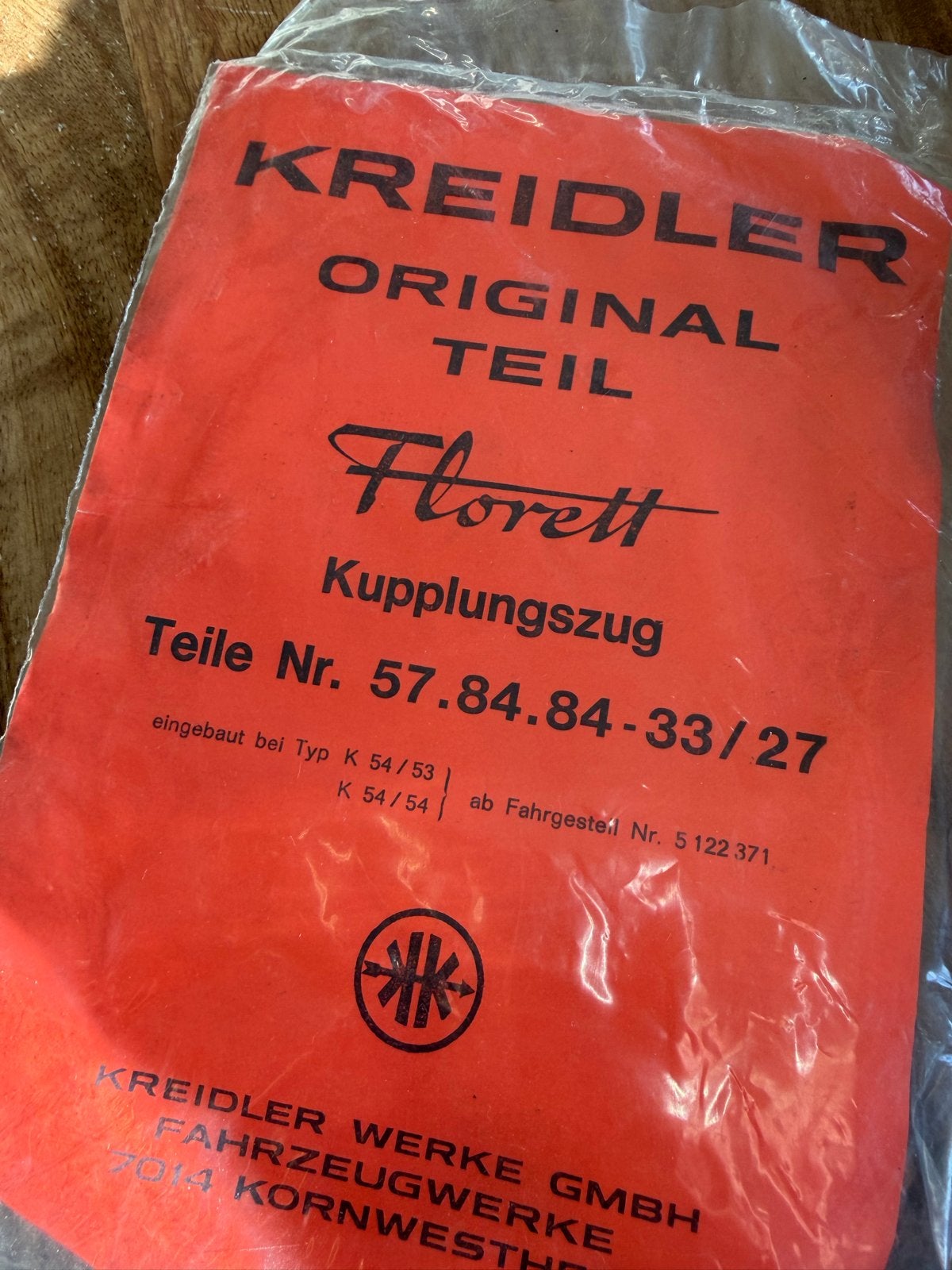 Kreidler Koppelingskabel Origineel Nieuw (57.84.84), Ophalen of Verzenden, Nieuw, Overige typen