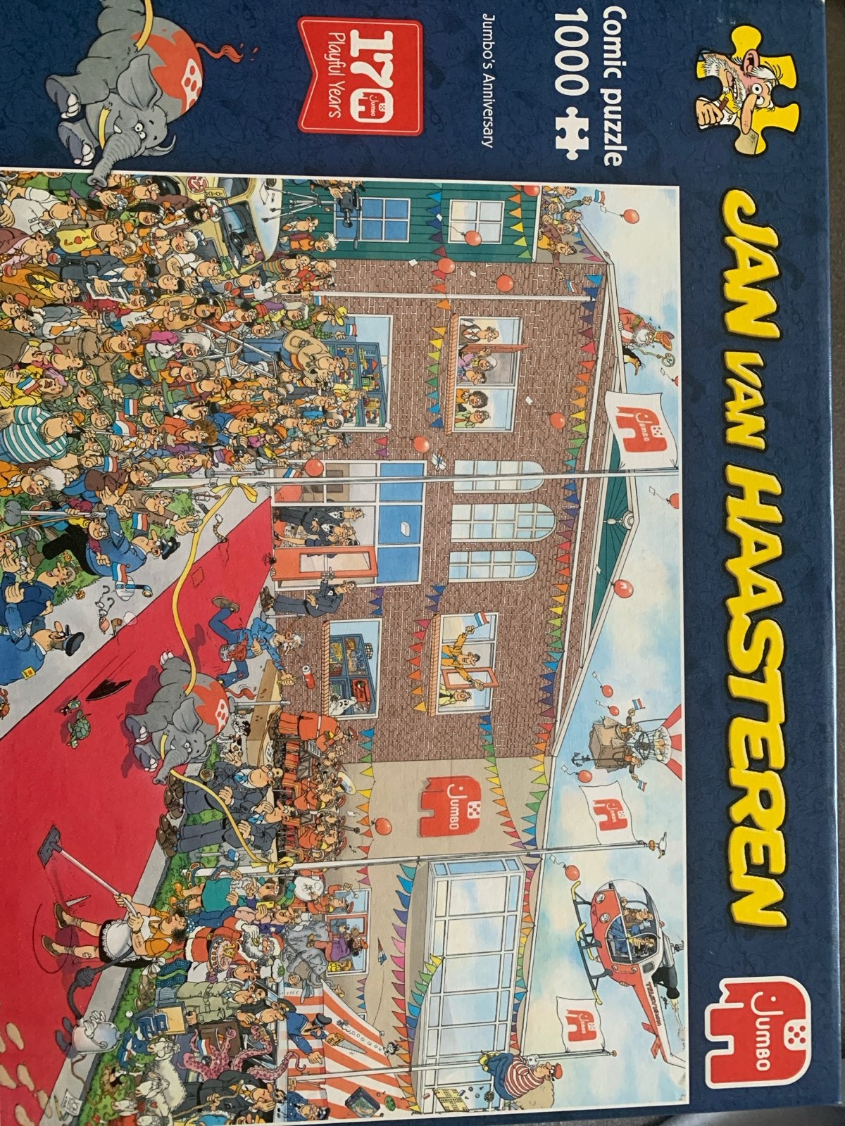 Jan van Haasteren Jumbo's Jubileum 1000 stukjes, Ophalen of Verzenden, 500 t/m 1500 stukjes, Zo goed als nieuw, Legpuzzel