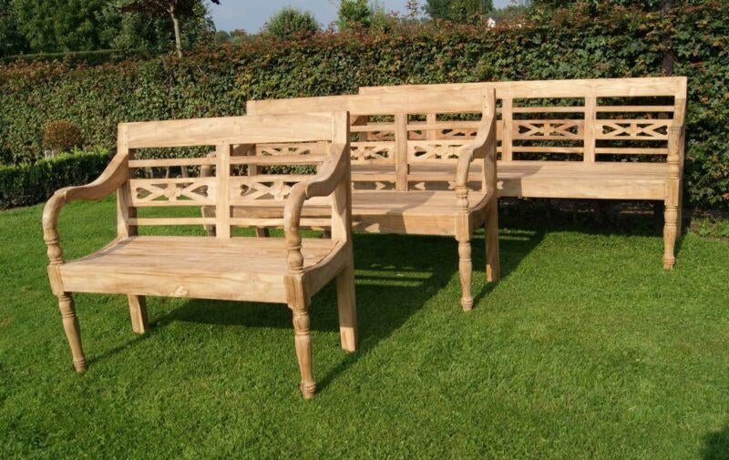Teak stationsbank / teak tuinbank 100 cm, Tuin en Terras, Tuinbanken, Verzenden, Nieuw, Teakhout