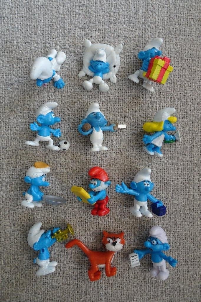 12 Smurfen poppetjes van AH, Verzamelen, Ophalen of Verzenden, Zo goed als nieuw, Verschillende Smurfen