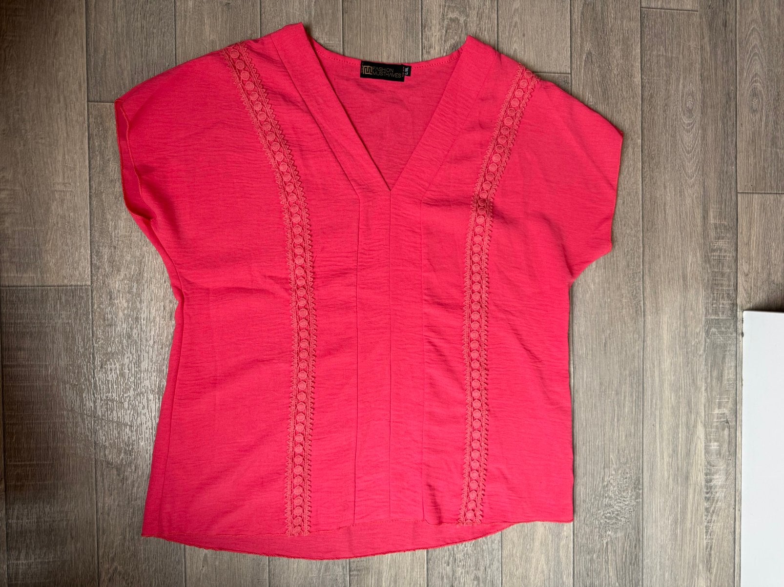Fashion Musthaves top roze L, Maat 42/44 (L), Ophalen of Verzenden, Zo goed als nieuw, Korte mouw
