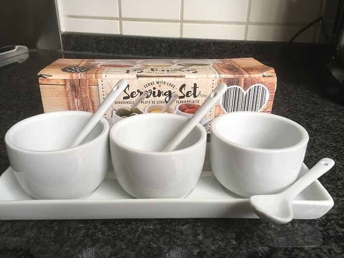 Sauzenset Serveerset schaaltjes Amuse hapjes - Nieuw, Overige merken, Keramiek, Nieuw, Ophalen of Verzenden