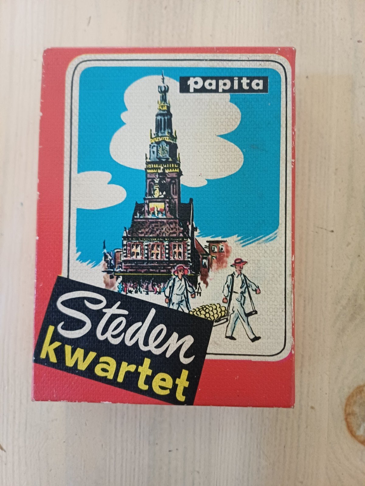 Papita Stedenkwartet - Vintage Kaartspel, Vijf spelers of meer, Ophalen of Verzenden, Gebruikt, Papita