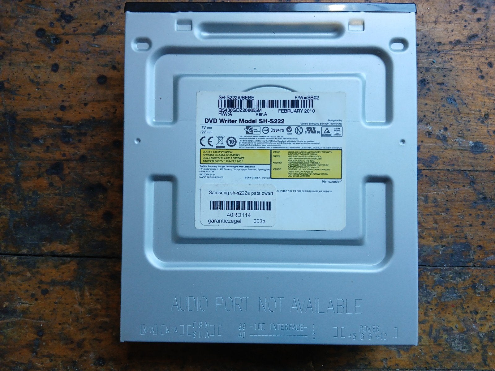 Samsung SH-S222 DVD Writer Intern, Computers en Software, Optische drives, Intern, Samsung, Gebruikt, Dvd