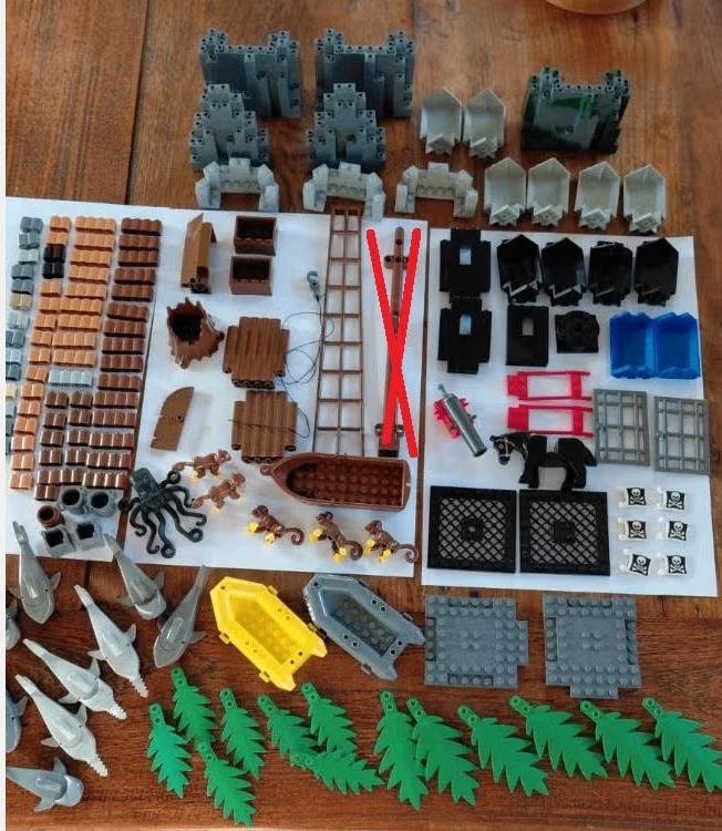Verschillende Lego  castle piraat en boot onderdelen, Lego, Accessoire, Zo goed als nieuw, Pirates