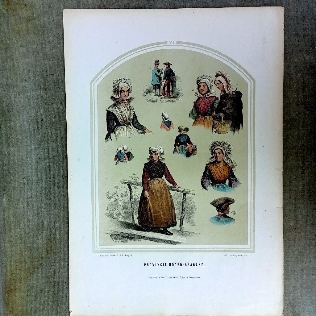 Klederdracht.Bing & Braet. Noord-Brabant. Mutsen ,Hoeden, Origineel, 1800 - 1899, Ophalen of Verzenden, 34 cm