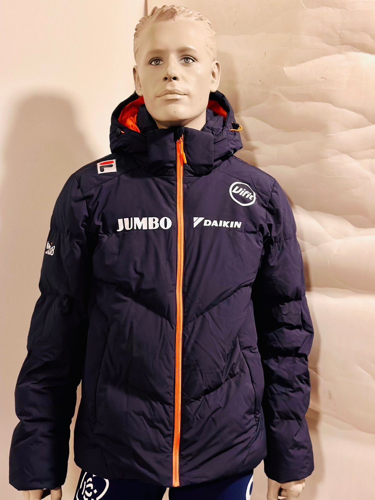 Skijas winterjas jas sportjas schaatsjas nederland maat XL, Blauw, Maat 56/58 (XL), Ophalen of Verzenden, Zo goed als nieuw