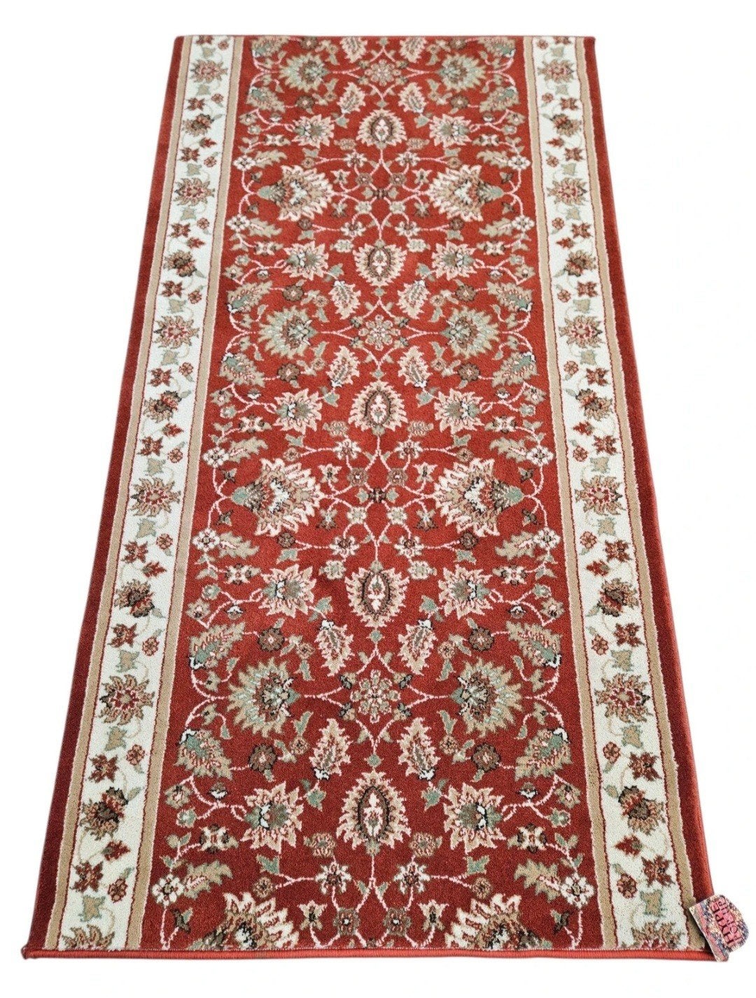 Vintage Perzisch wol vloerkleed floral orange 80x150cm