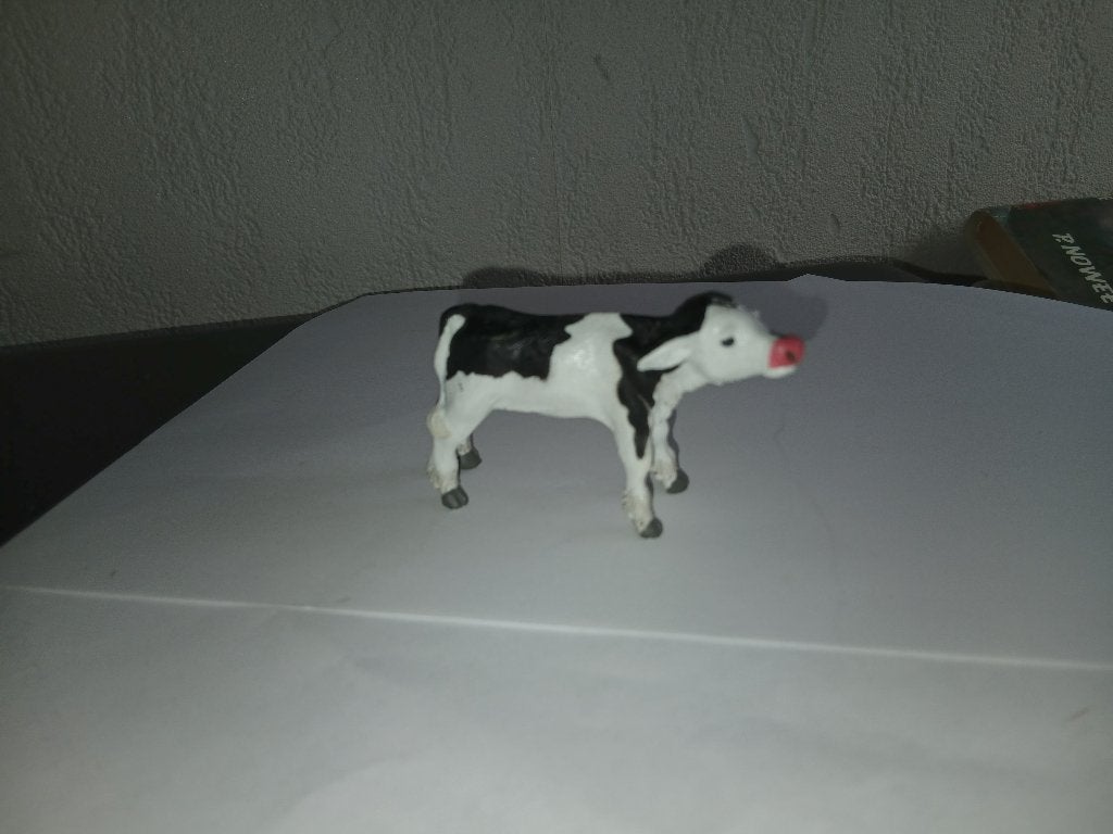 Kalf zwart wit,, dierfiguur (geen Schleich), Ophalen of Verzenden, Gebruikt, Boerderijdier, Beeldje of Figuurtje