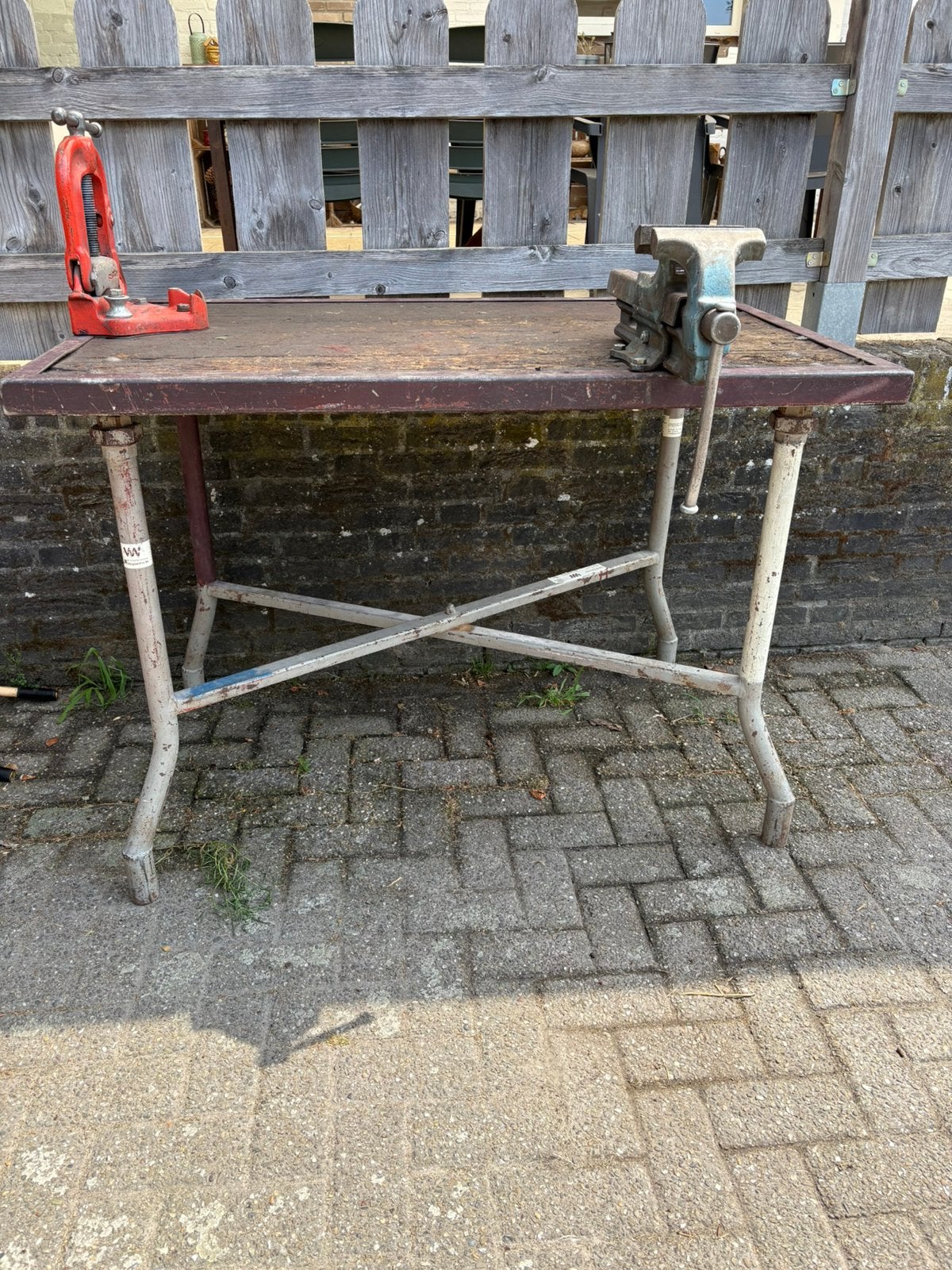 Werkbank (exclusief bankschroef en pijpklem), Doe-het-zelf en Verbouw, Werkbanken, Ophalen, Gebruikt, 70 tot 120 cm