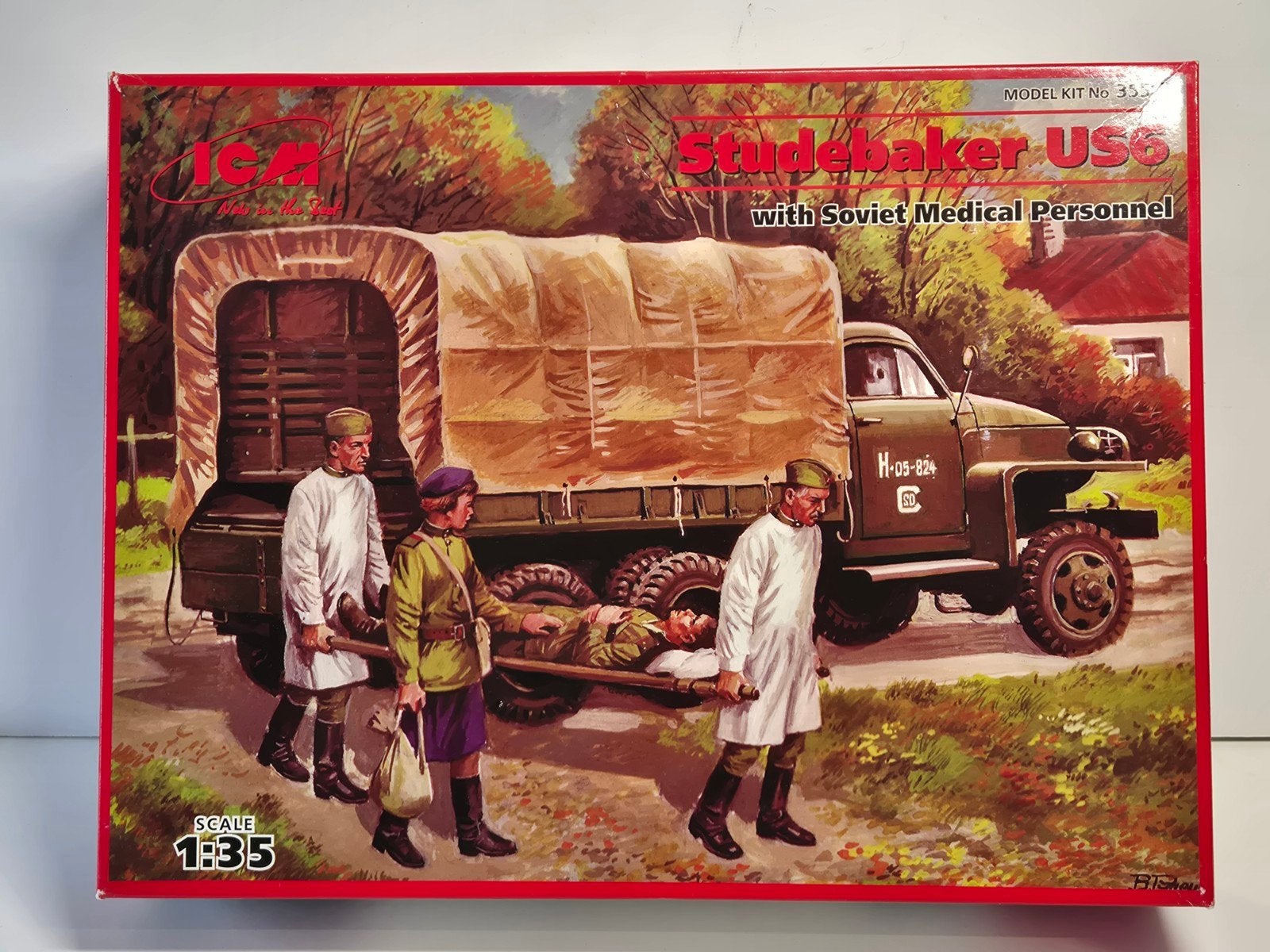 ICM Studebaker US6 6x6 Cargo Truck 1:35, Overige merken, 1:32 tot 1:50, Nieuw, Ophalen of Verzenden