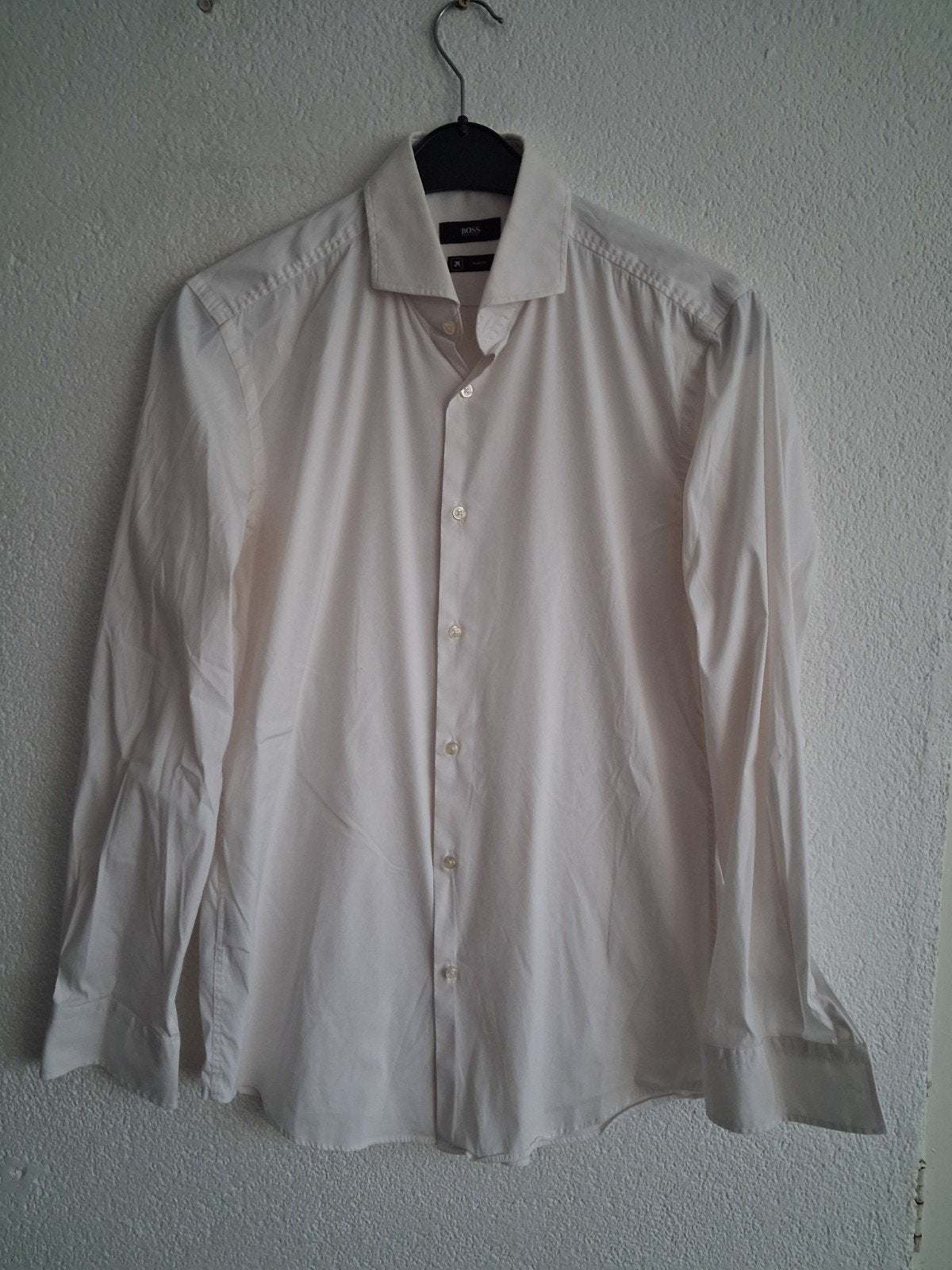 BOSS Slim Fit overhemd - Wit - Halswijdte 40 (M), Kleding | Heren, BOSS, Wit, Zo goed als nieuw, Halswijdte 39/40 (M)
