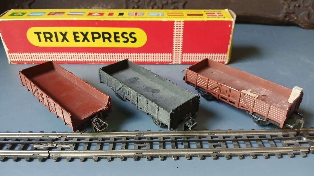 Trix Express 3 wagons - Gebruikt, Gebruikt, Gelijkstroom, Trix, Wagon